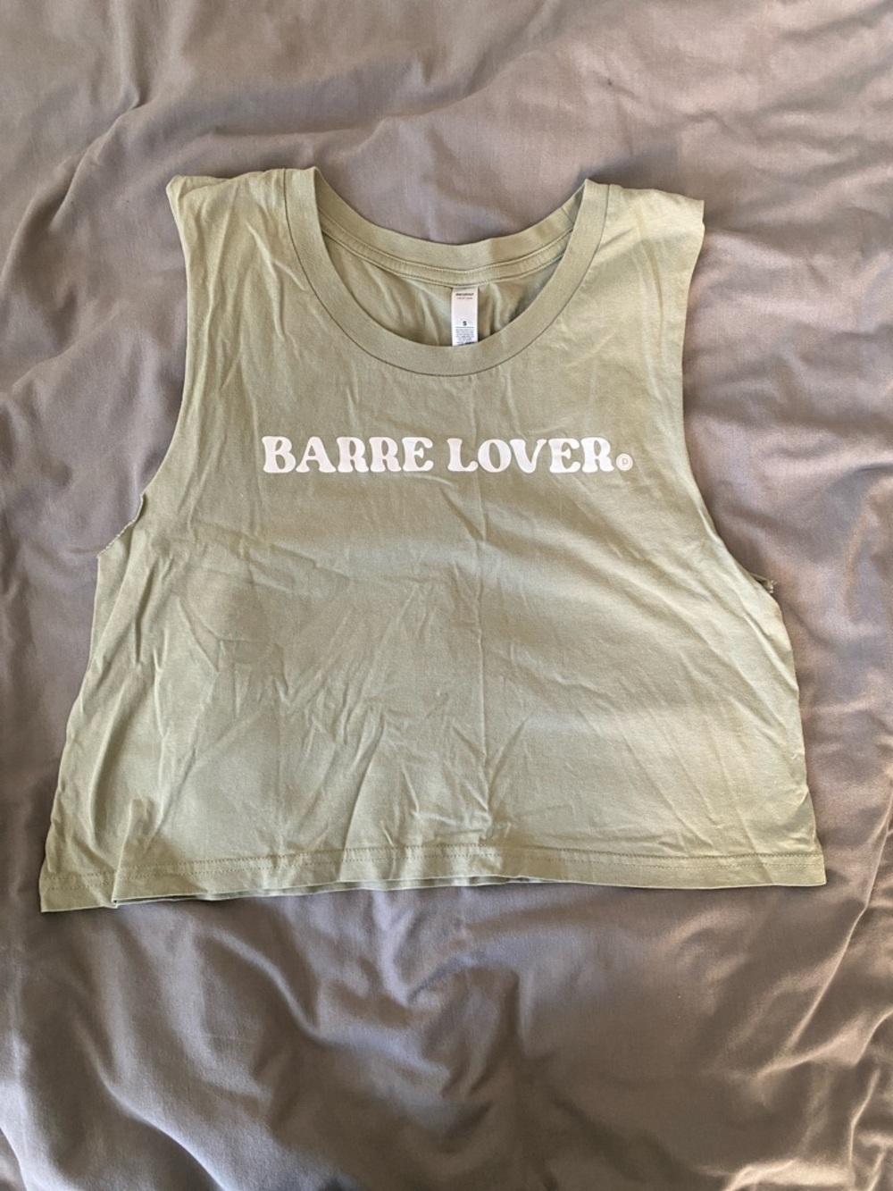 Pure barre cropped muscle tee